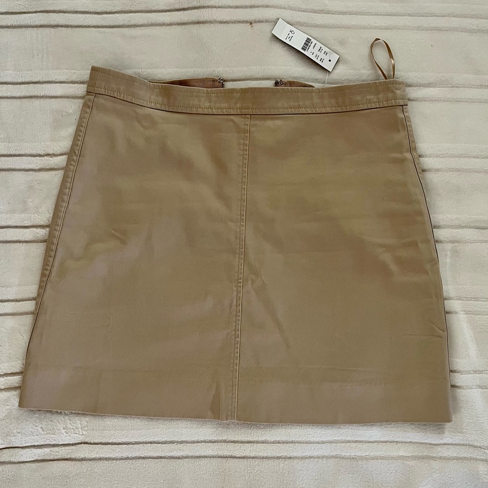 J. Crew tan mini skirt